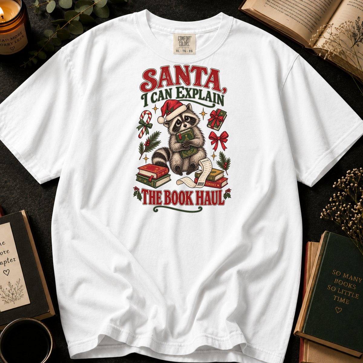 Fiction Junkie T-Shirt in White, Between the Pages