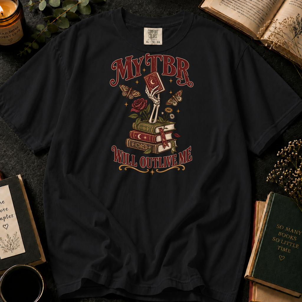 Forever Reading T-Shirt in Black, Between the Pages
