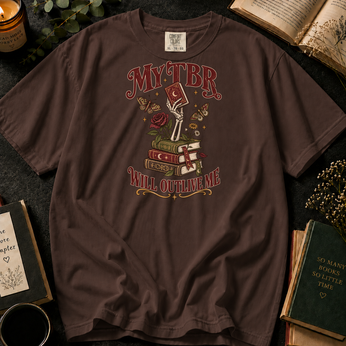 Forever Reading T-Shirt in Espresso, Between the Pages