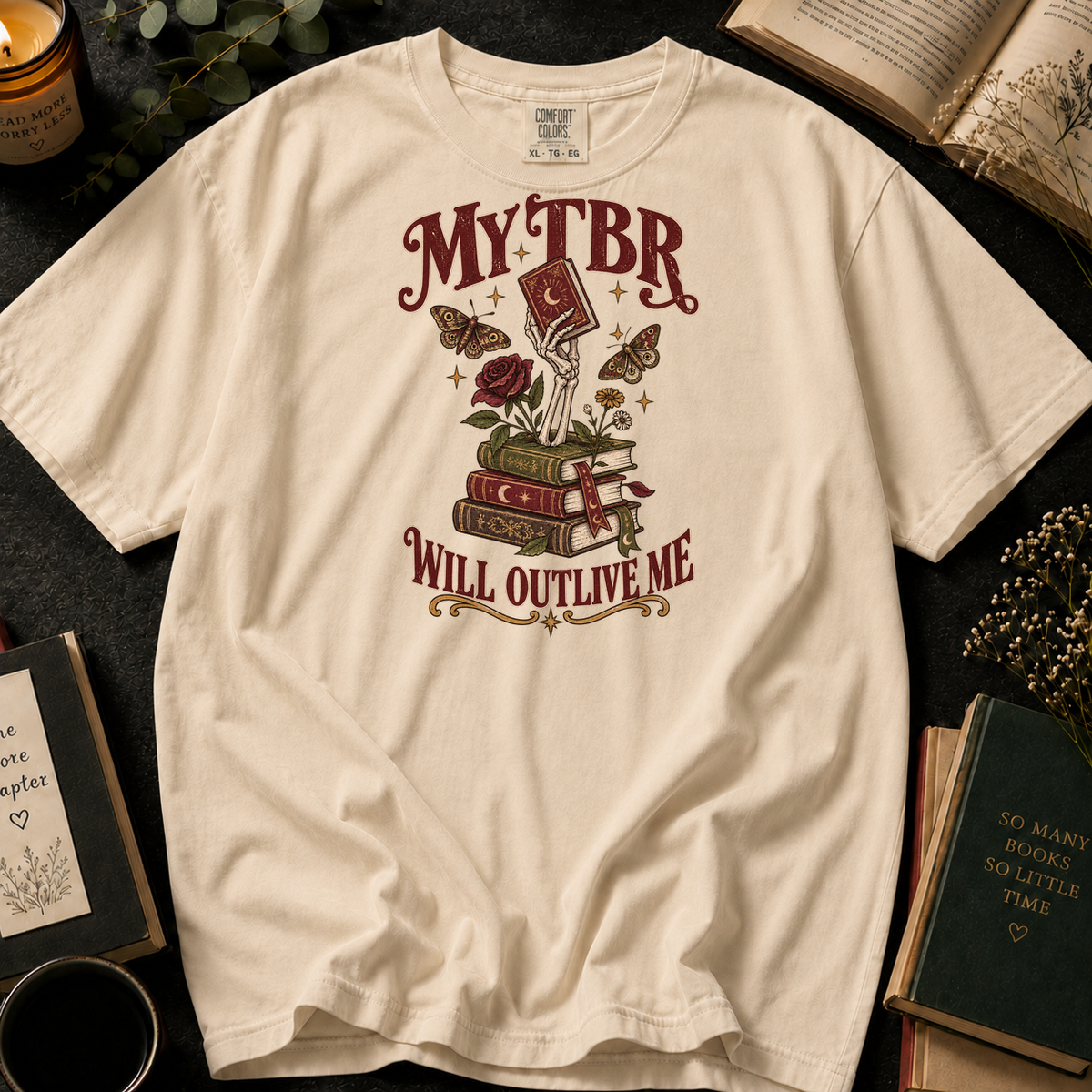 Forever Reading T-Shirt in Ivory, Between the Pages