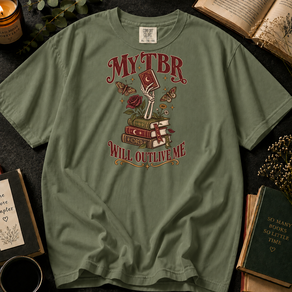 Forever Reading T-Shirt in Sage, Between the Pages