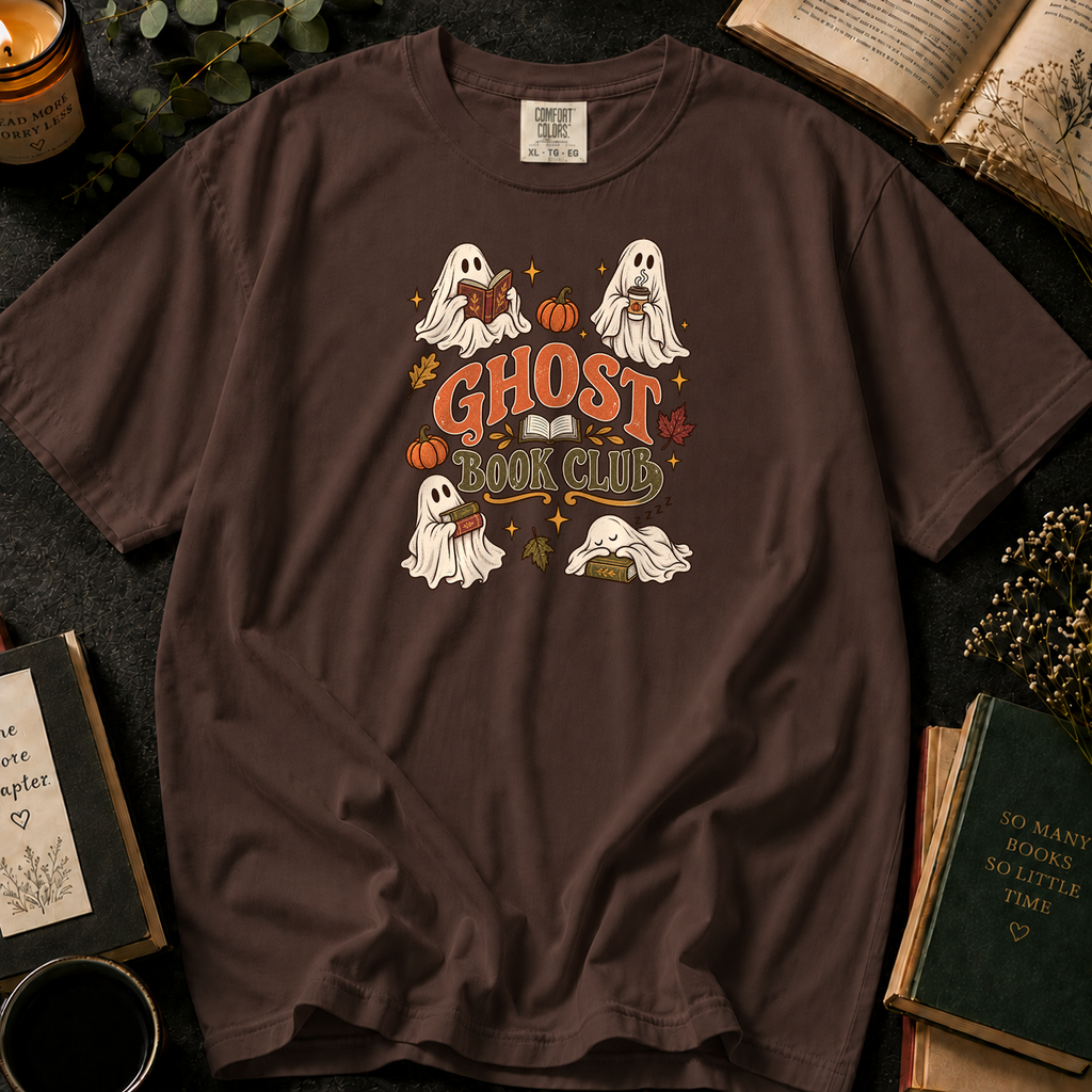 Ghost Book Club T-Shirt in Espresso, Between the Pages