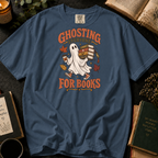 Ghosting Everyone for Books T-Shirt in Denim, Between the Pages