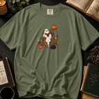 Ghostly Reading T-Shirt in Sage, Between the Pages