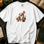 Ghostly Reading T-Shirt in White, Between the Pages