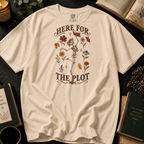 Here for the Plot T-Shirt in Ivory, Between the Pages