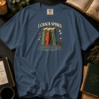 I Crack Book Spines T-Shirt in Denim, Between the Pages