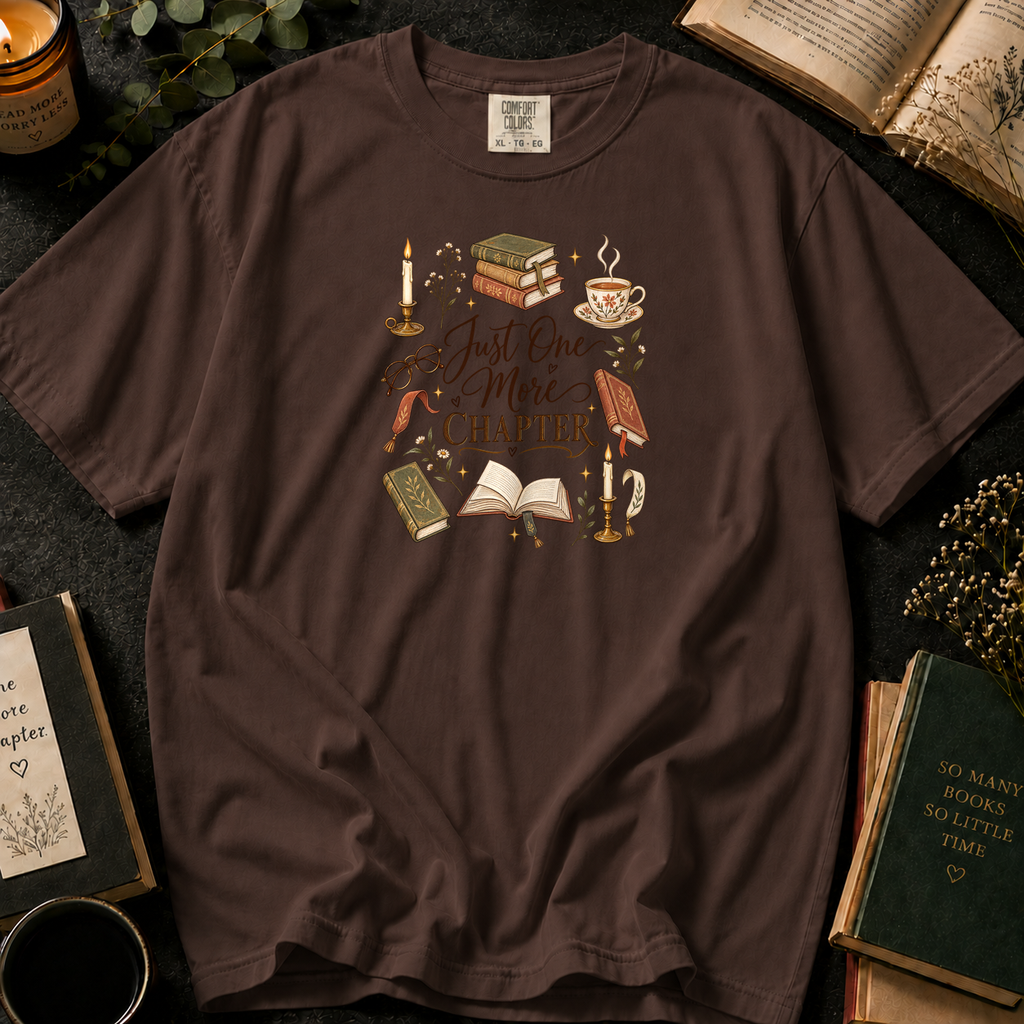 Just One More Chapter T-Shirt in Espresso, Between the Pages