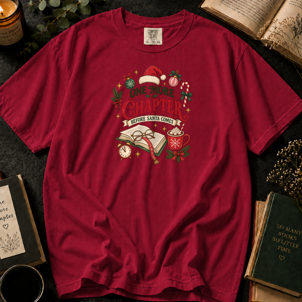 Literary Companion T-Shirt in Crimson, Between the Pages