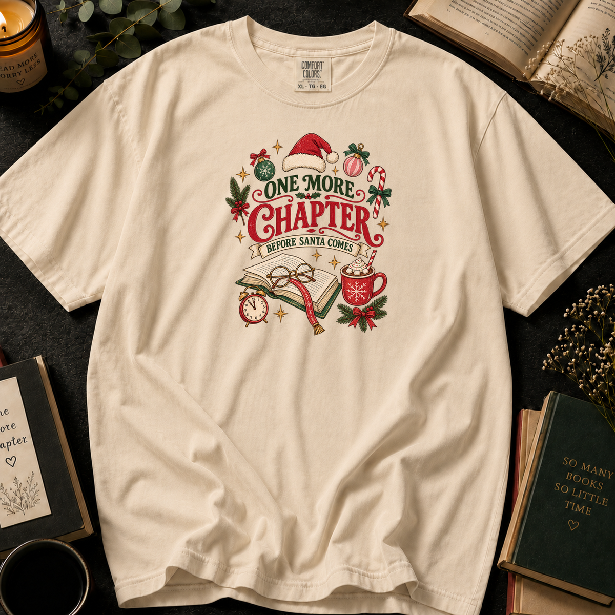 Literary Companion T-Shirt in Ivory, Between the Pages