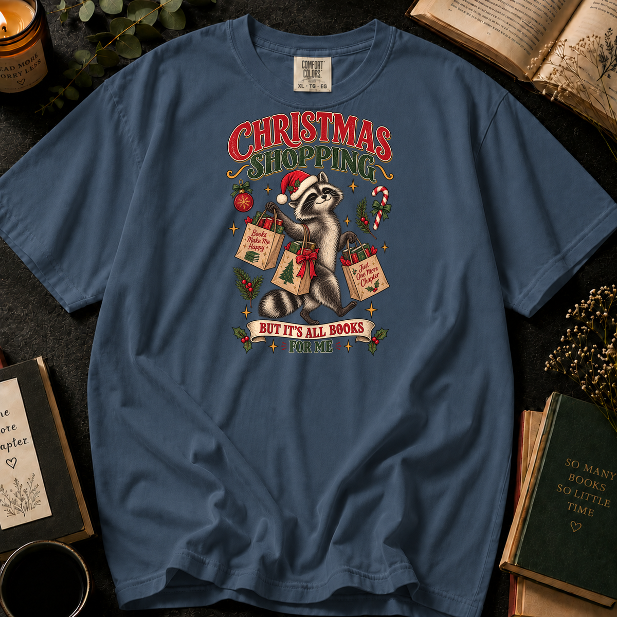 Literary Escape Redux T-Shirt in Denim, Between the Pages