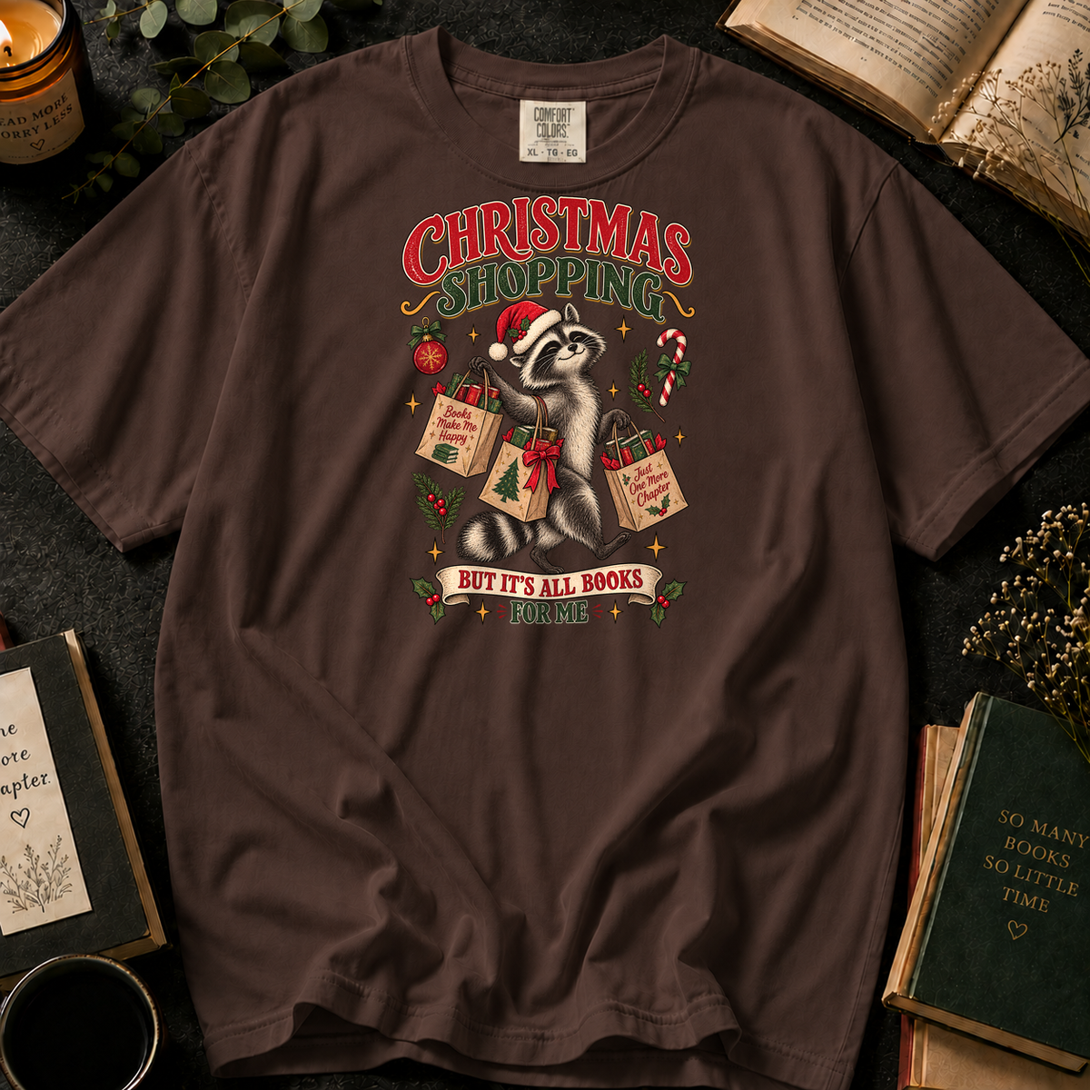 Literary Escape Redux T-Shirt in Espresso, Between the Pages