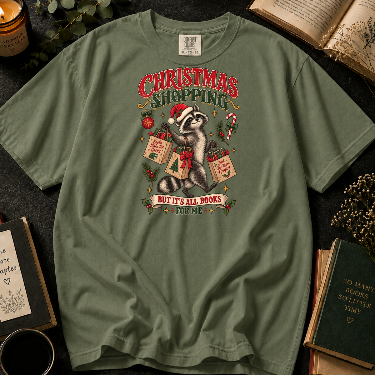 Literary Escape Redux T-Shirt in Sage, Between the Pages