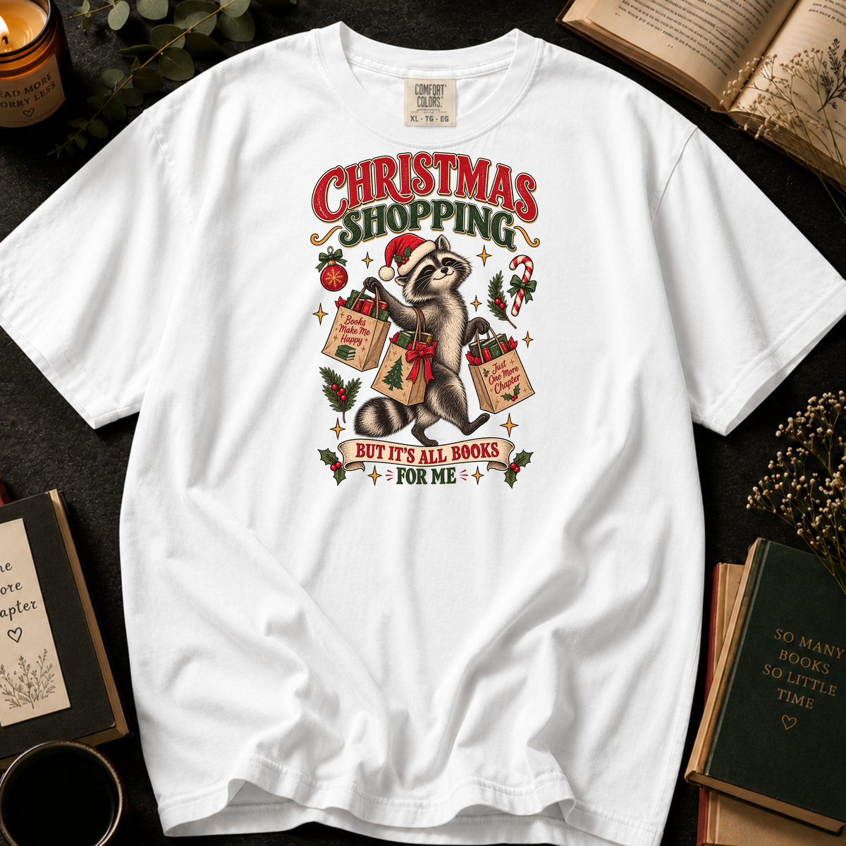 Literary Escape Redux T-Shirt in White, Between the Pages