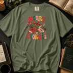 Merry Bookmas T-Shirt in Sage, Between the Pages
