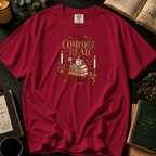 My Comfort Read Stack T-Shirt in Crimson, Between the Pages
