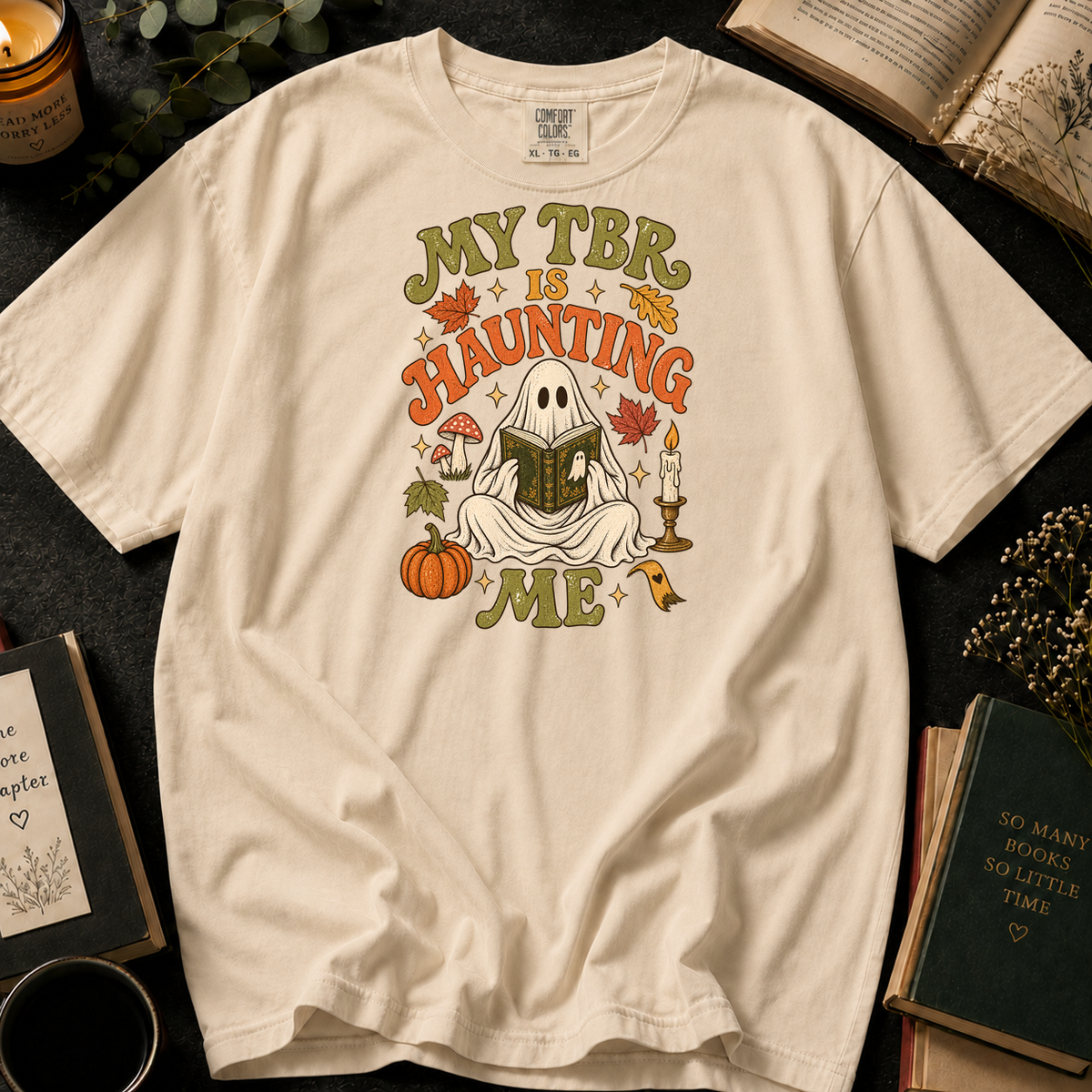 My TBR Is Haunting Me T-Shirt in Ivory, Between the Pages
