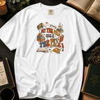 My TBR Pile Has a TBR Pile T-Shirt in White, Between the Pages