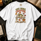 One More Chapter, She Croaked T-Shirt in White, Between the Pages