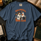 Paranormal Book Club T-Shirt in Denim, Between the Pages