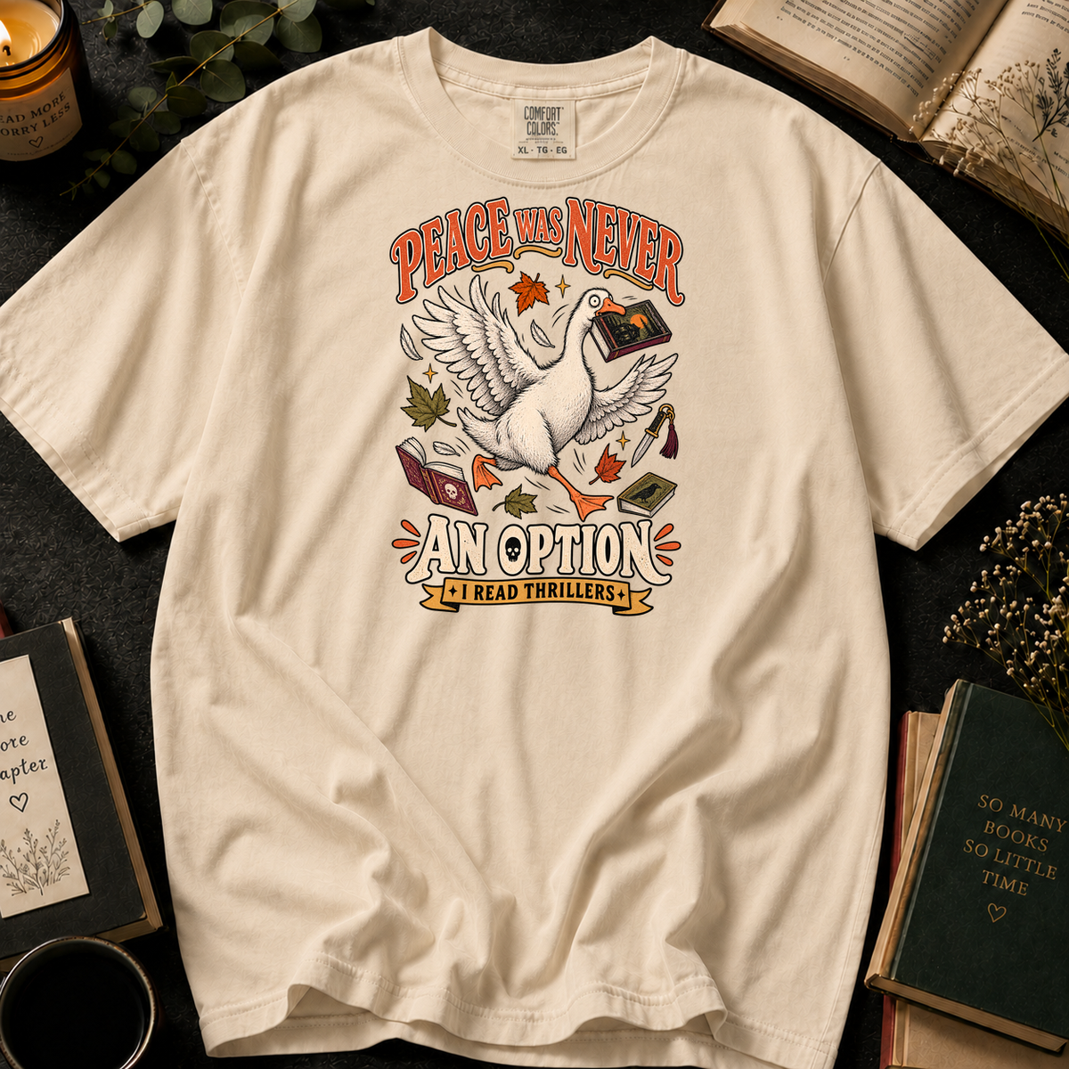 Peace Was Never An Option T-Shirt in Ivory, Between the Pages