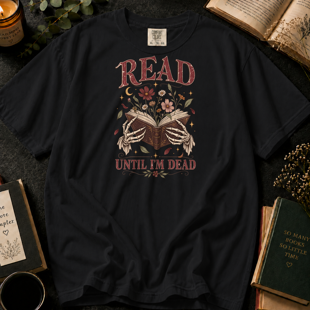 Read Until I'm Dead T-Shirt in Black, Between the Pages