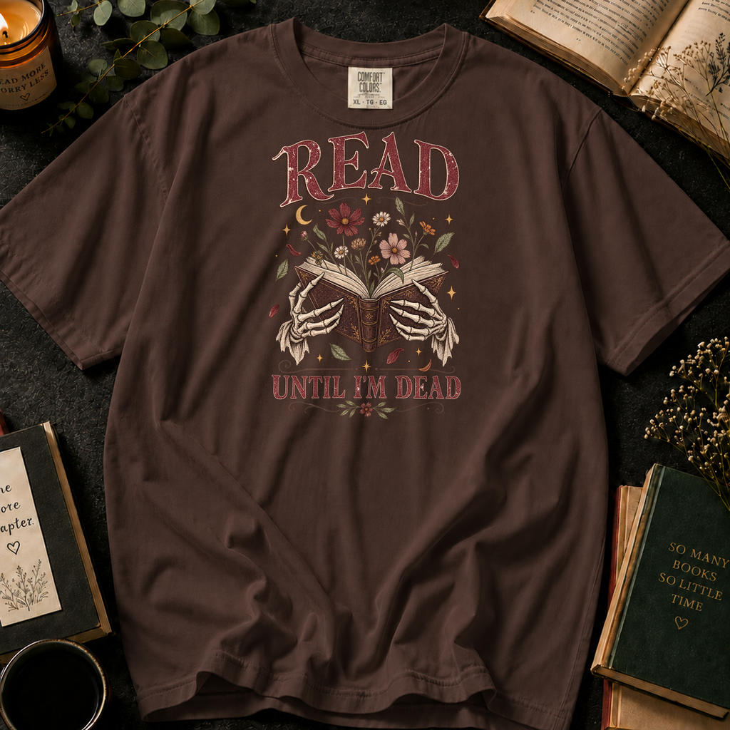 Read Until I'm Dead T-Shirt in Espresso, Between the Pages