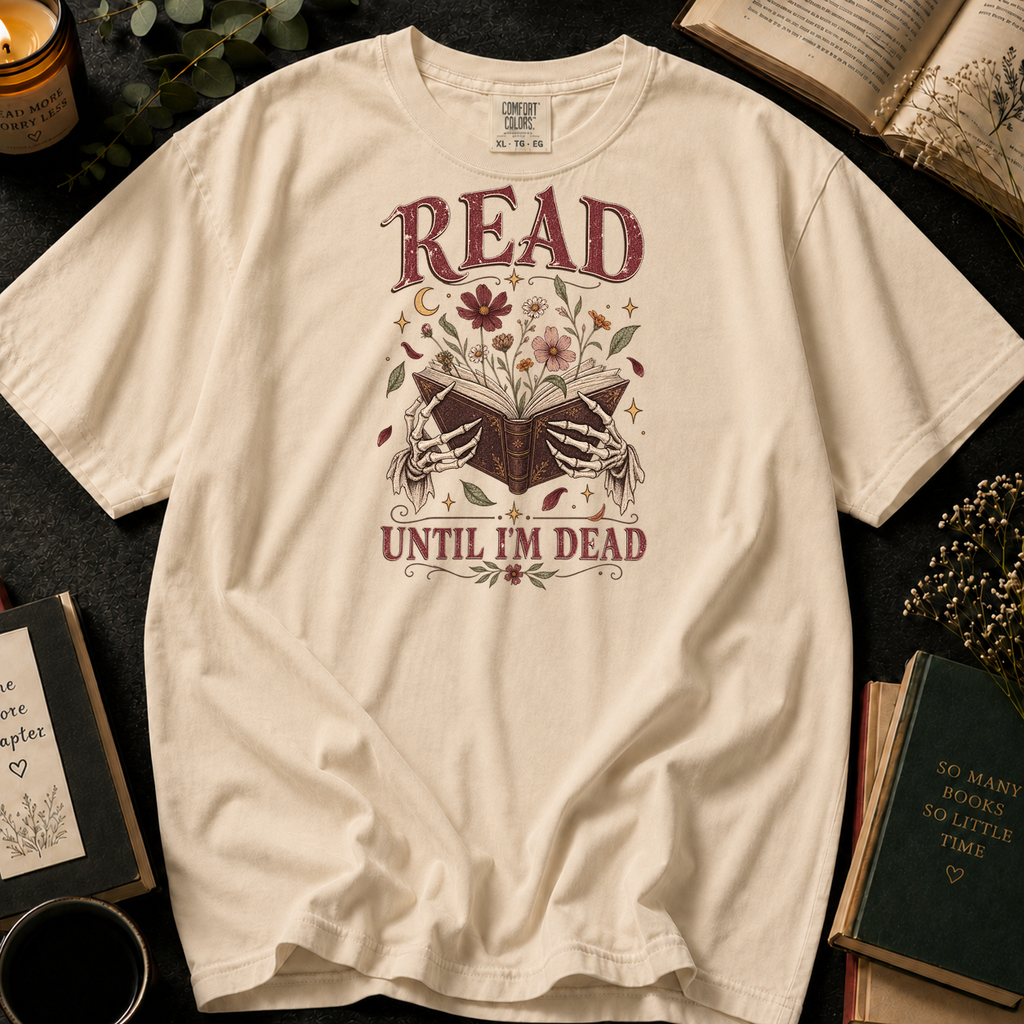 Read Until I'm Dead T-Shirt in Ivory, Between the Pages