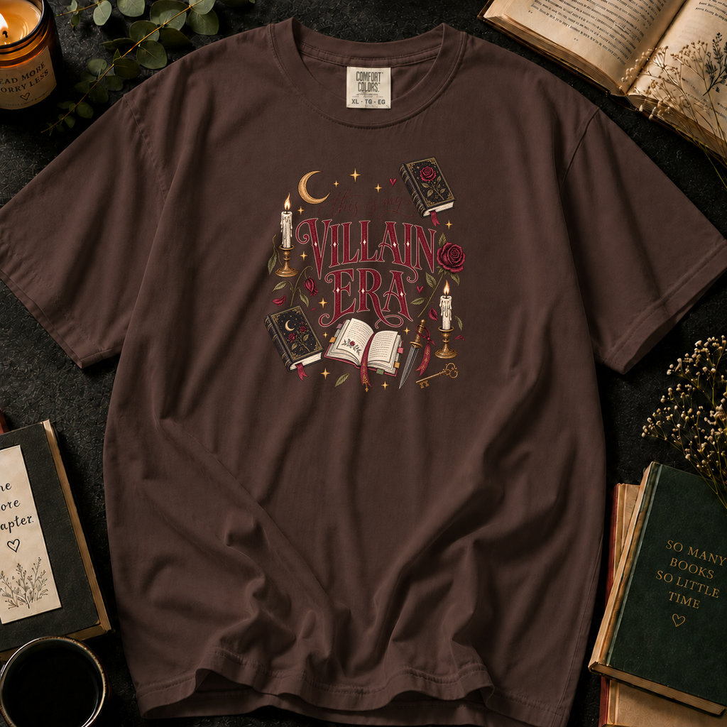 This Is My Villain Era T-Shirt in Espresso, Between the Pages