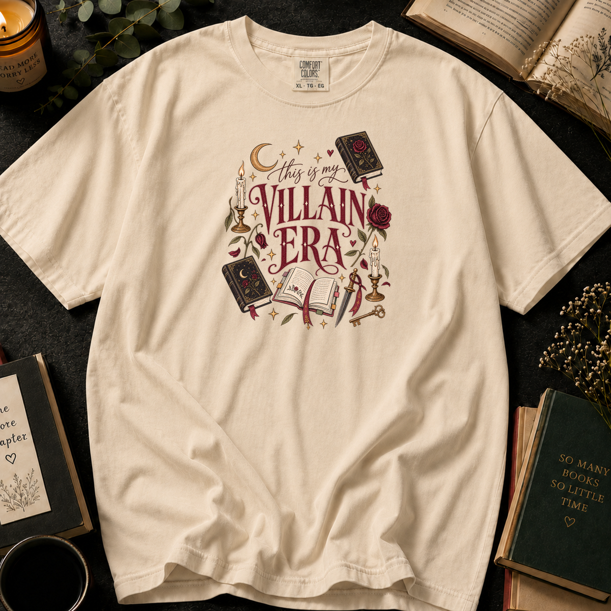 This Is My Villain Era T-Shirt in Ivory, Between the Pages