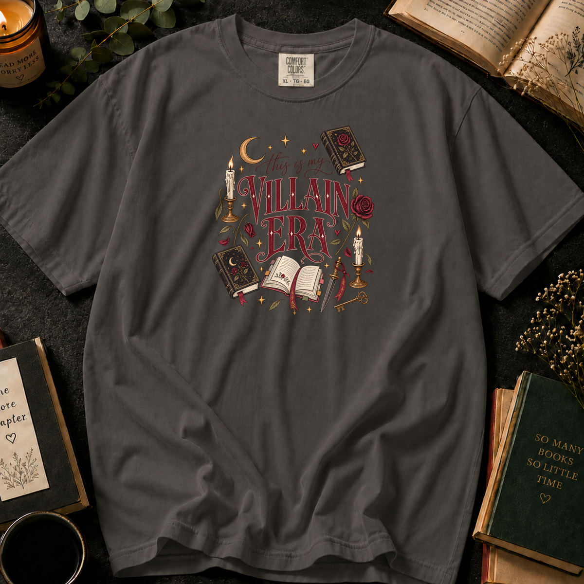This Is My Villain Era T-Shirt in Pepper, Between the Pages