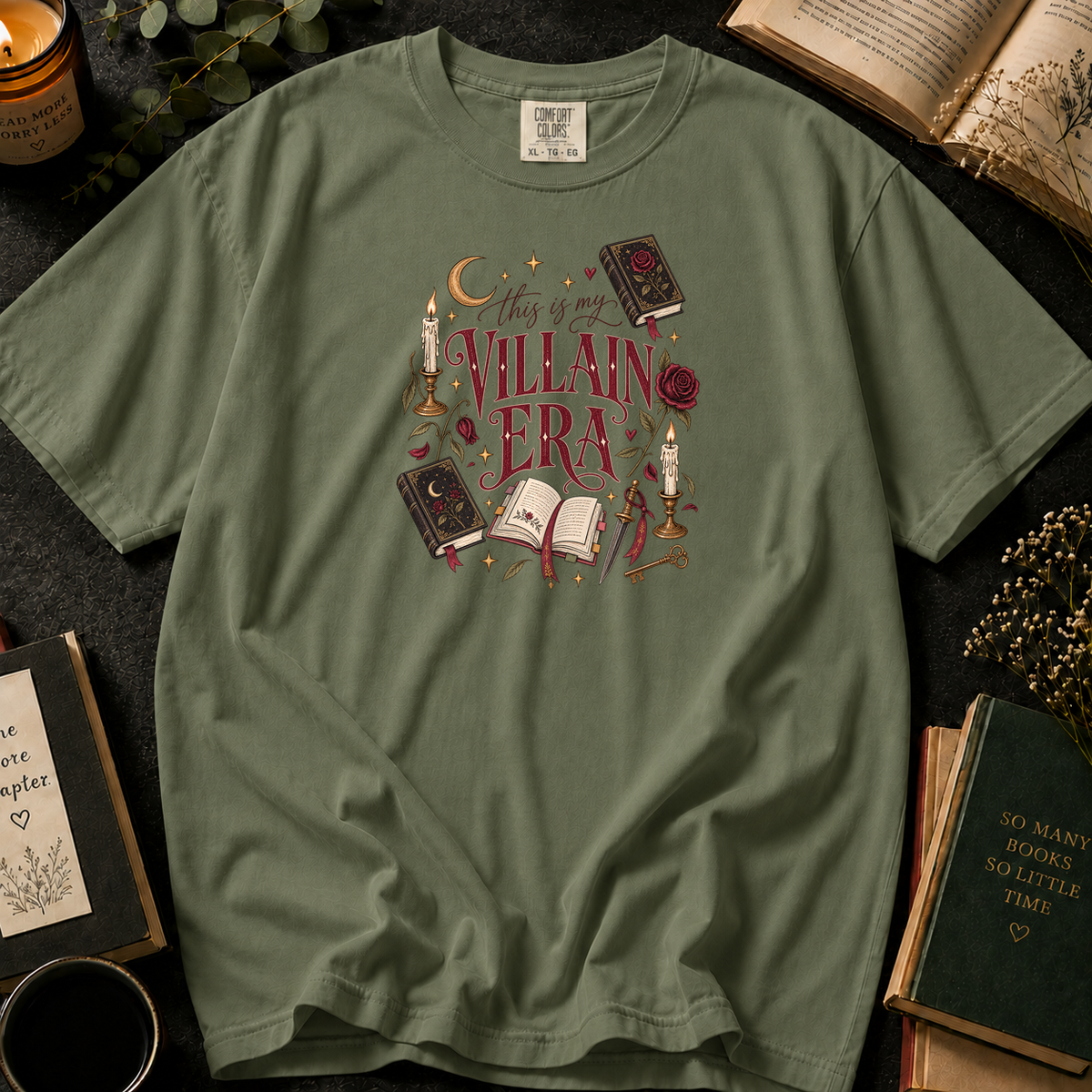 This Is My Villain Era T-Shirt in Sage, Between the Pages