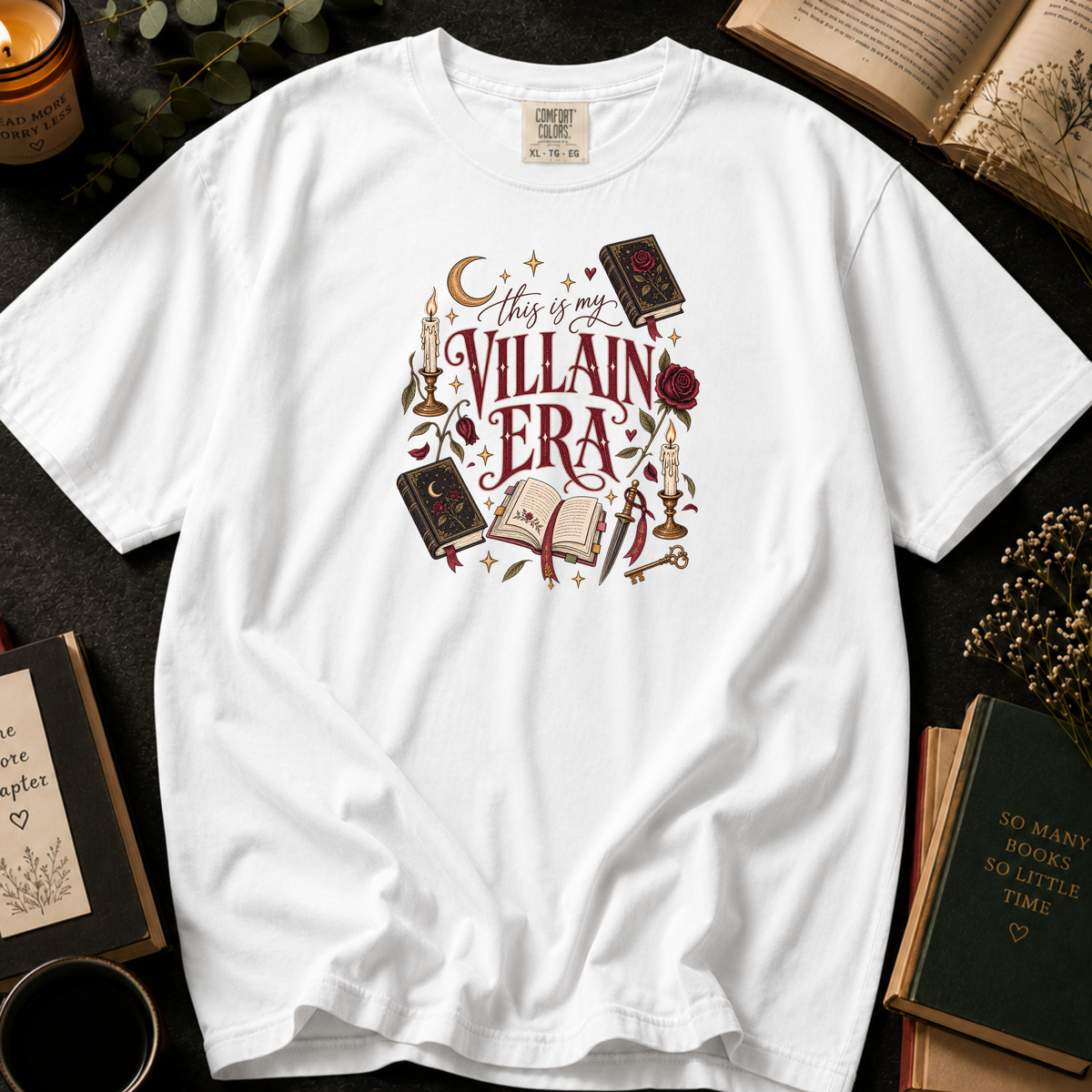 This Is My Villain Era T-Shirt in White, Between the Pages