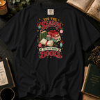 'Tis the Season to Buy More Books T-Shirt in Black, Between the Pages