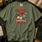 'Tis the Season to Buy More Books T-Shirt in Sage, Between the Pages