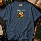 Trick or Treat Yourself to a New Book T-Shirt in Denim, Between the Pages